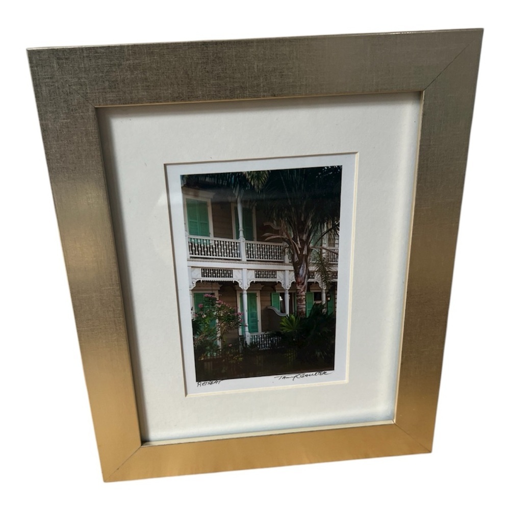 Framed Photographic Print Of A New Orleans Home, “Retreat”By Artist Tamy Coulter